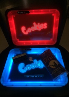 Glow tray for smoking accessories square LED tobacco rolling trays