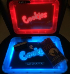 Glow tray for smoking accessories square LED tobacco rolling trays