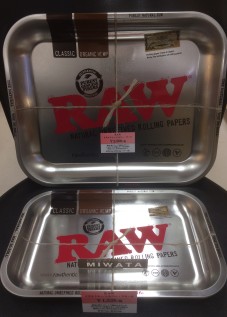 RAW METAL ROLLING TRAY SILVER