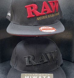 RAW BASEBALL CAP BLACK ON BLACK ・RAW SNAPBACK HAT